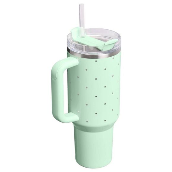 Stanley 40 oz Stainless Steel H2.0 FlowState Quenc Peppermint Polka Dot - Picture 2 of 3